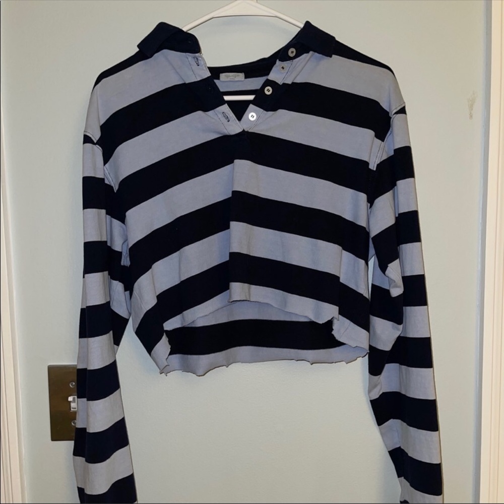 Brandy Melville cropped rugby shirt
